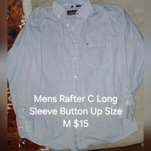 Rafter C Blue Long Sleeve Button-Up Shirt
